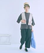 ハンドスモッキングコットンポプリン　2wayベスト